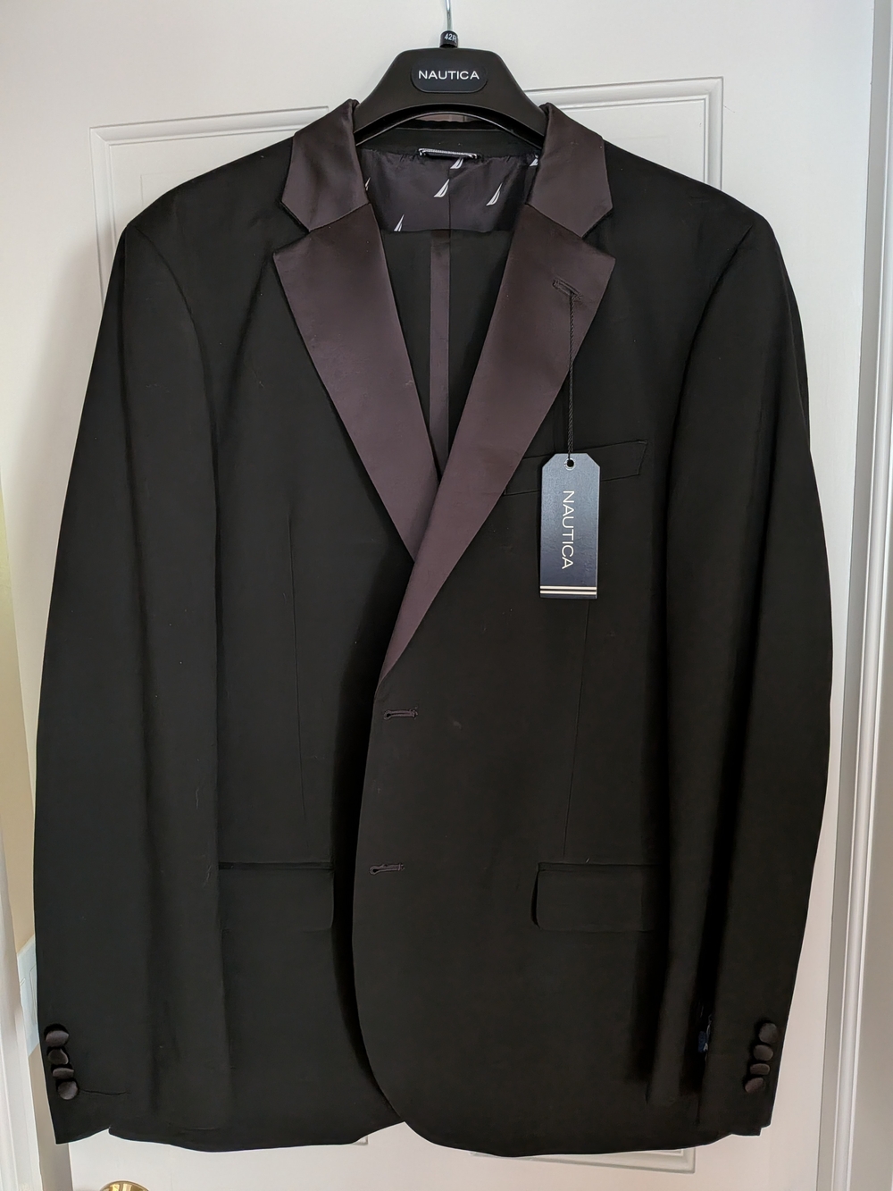 Nautica Black Satin-Lapel Tuxedo Jacket